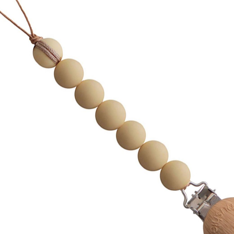 Prende Chupetas Muted Yellow da Mushie 2 Prende Chupetas Muted Yellow da Mushie 2