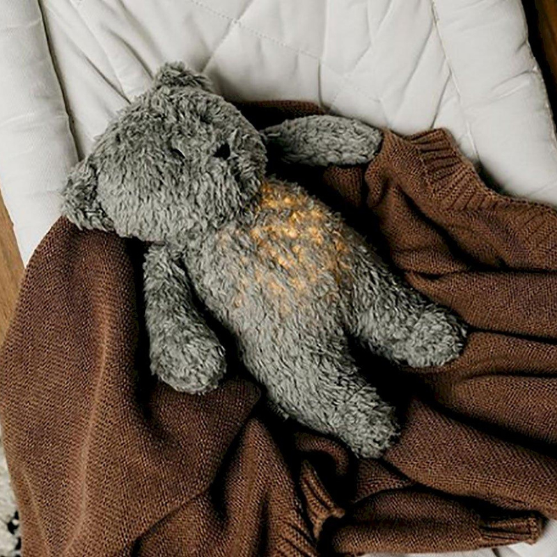 Urso luz e som grey da Moonie