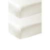 Pack 2 lençóis ajustáveis branco da Meyco Baby 1