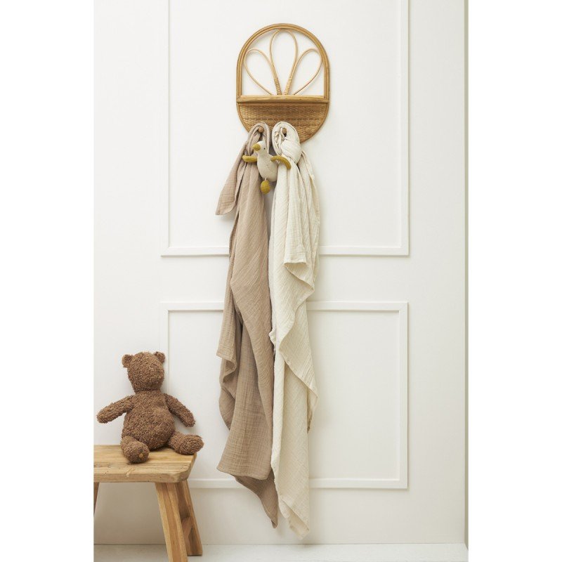 Pack de duas musselinas Bege Taupe da Meyco Baby 2