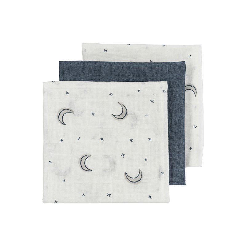 pack de 3 musselinas indigo da Meyco Baby 1