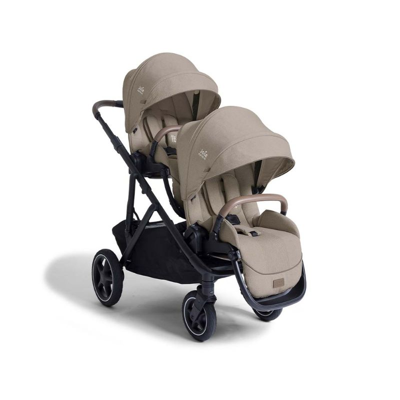 Carrinho Duplo Versiti da Joie Sandstone Pebble 360º pro 2 Twillic Truffle e base Familyfiz 360º 4