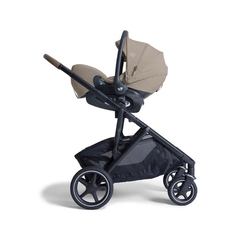 Carrinho Duplo Versiti da Joie Sandstone Pebble 360º pro 2 Twillic Truffle e base Familyfiz 360º 8