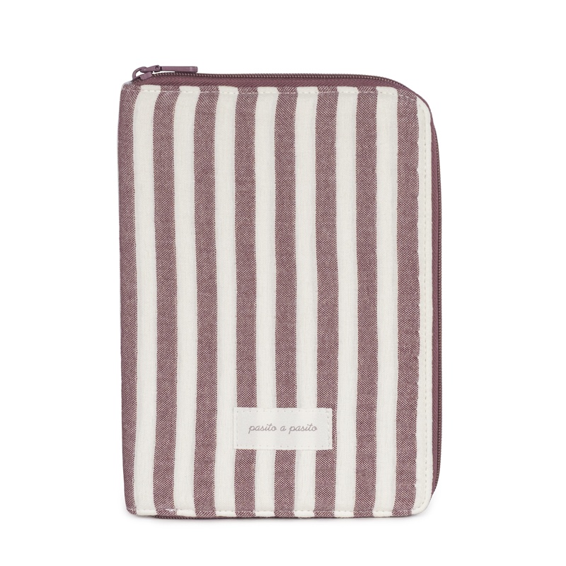 Porta Documentos Cherry Riscas Bordeaux da Pasito a Pasito