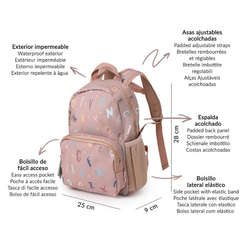 Mochila infantil letters da tutete 5