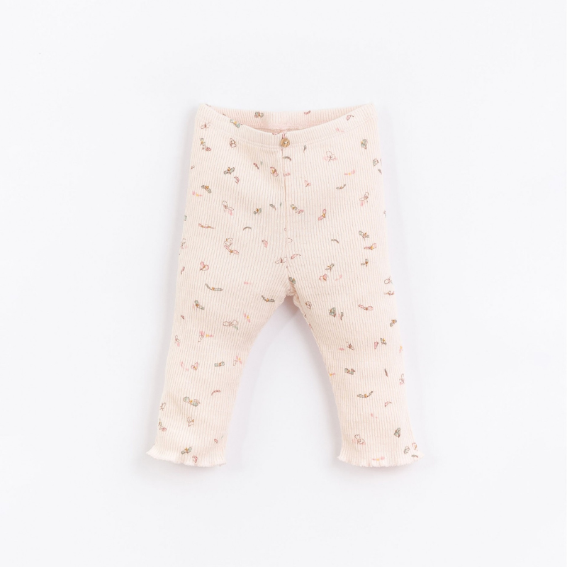 Leggings flores de algodão orgânico da Play up