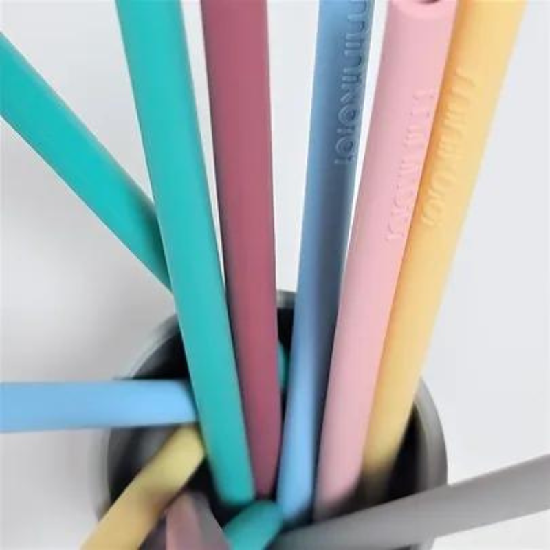 Palhinhas de silicone Straws Aqua Green da Minikoioi 2